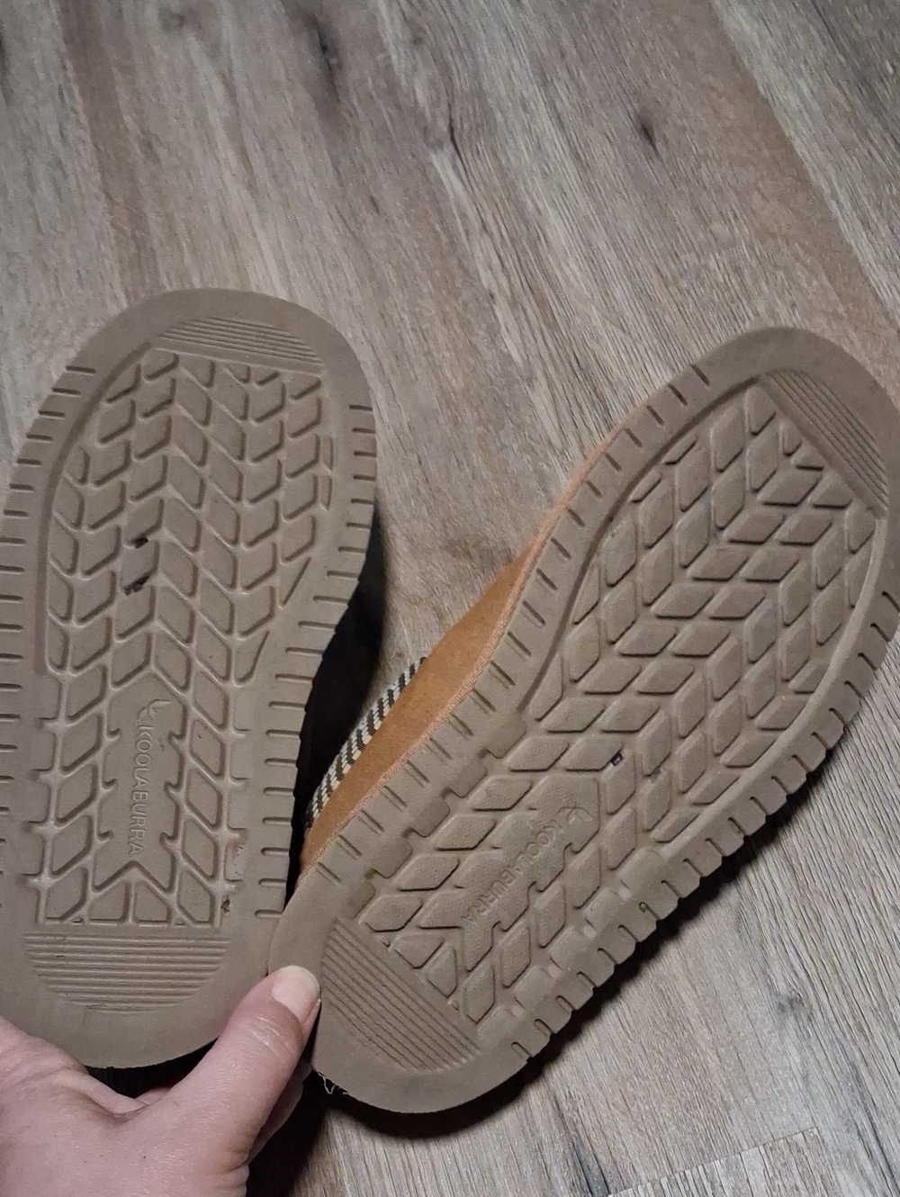 6 Koolaburra Tan Suede Slip-On Loafers with Patterned Collar - Picture 6 of 8